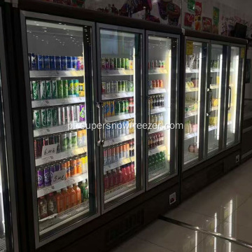 Porta de vidro exibir mais refrigerador para bebidas e laticínios